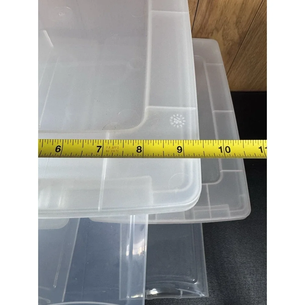 Rubbermaid  All-Access Tote with Lids - Clear - Pack of 3‎